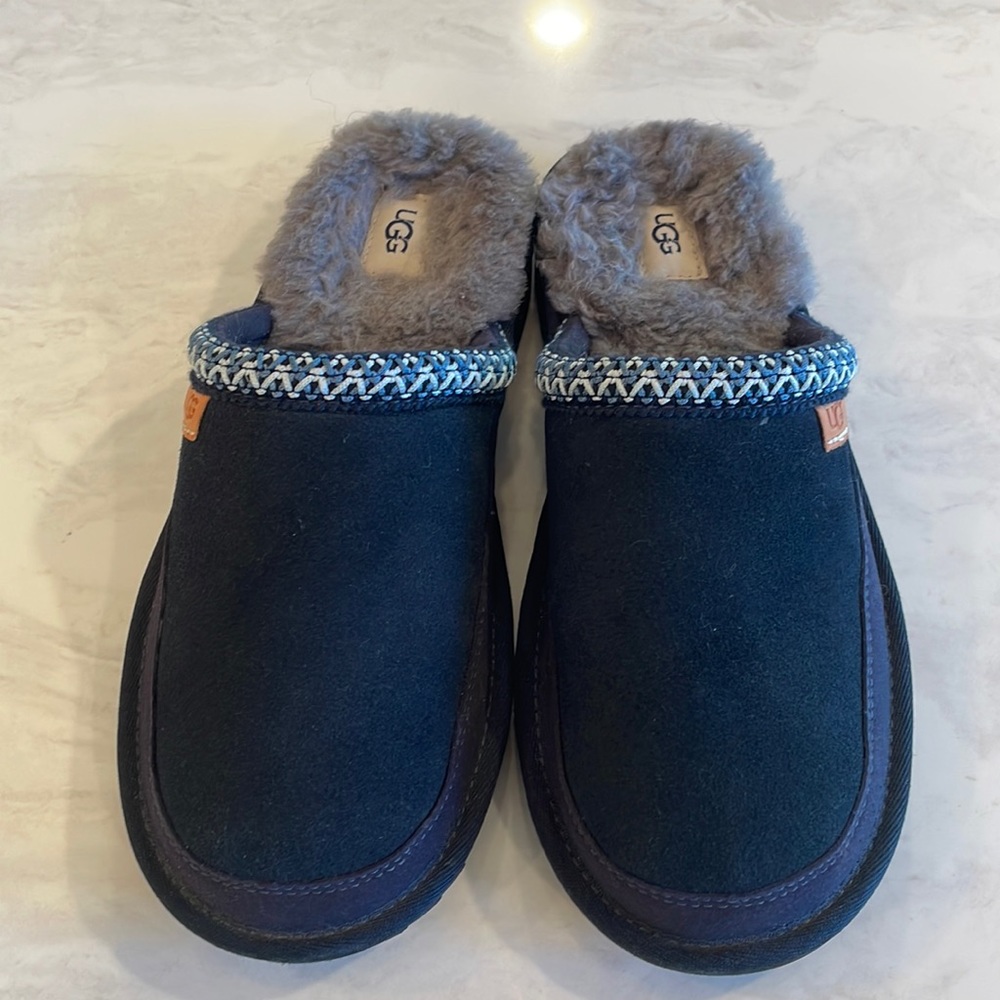 Boys UGG Tasman II Slippers (Navy) - LIKE NEW